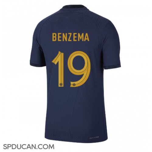 Muški Nogometni Dres Francuska Karim Benzema #19 Domaci SP 2022 Kratak Rukav